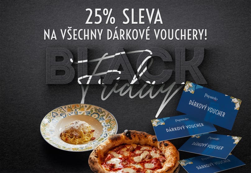 Black Friday 25% sleva na dárkové vouchery na pizzu