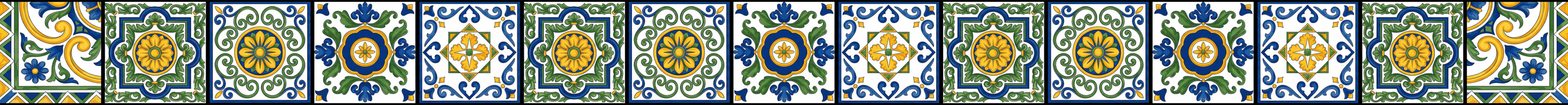 Dekorační prvky - italské neapolské dlaždice a tradiční italské designové prvky