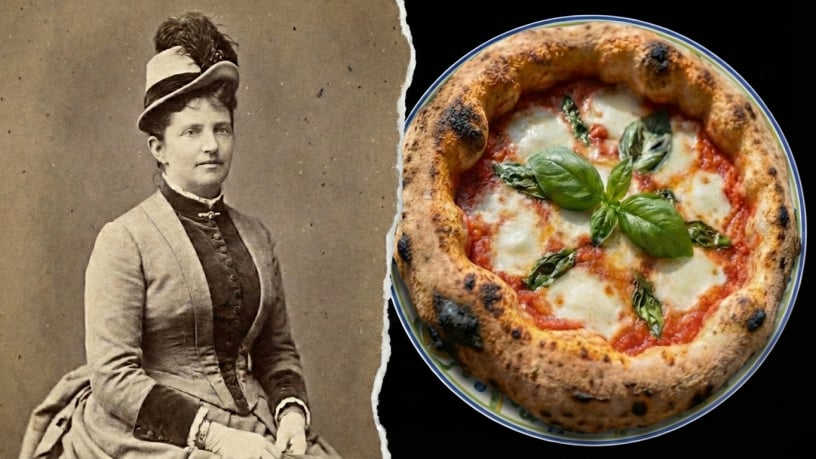 Queen Margherita and pizza Margherita