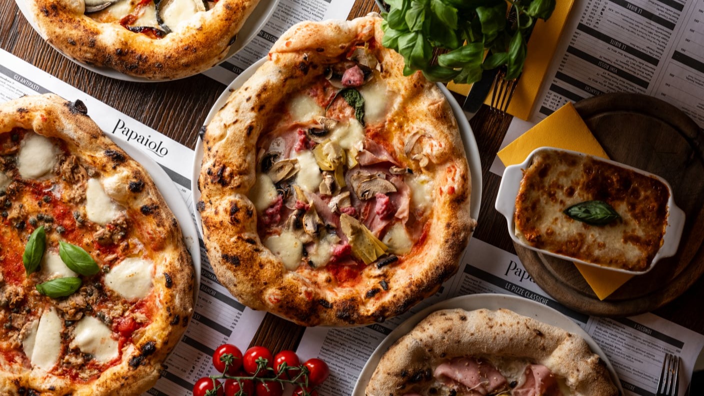 Pizzas on the table